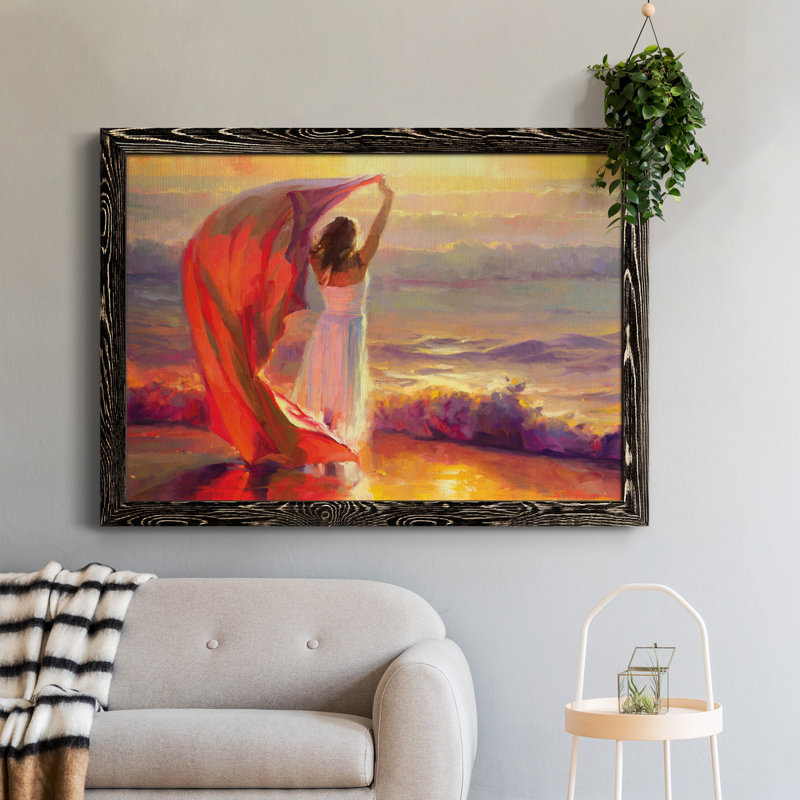 " Ocean Breeze " Painting Print, Black Framed, 31" H x 44" W x 1" D
