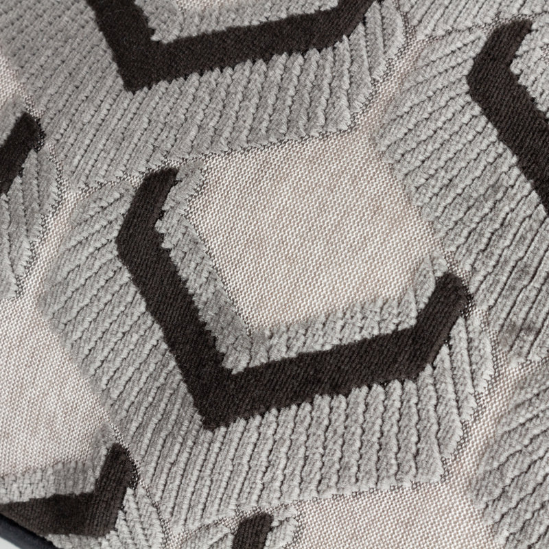 Ledbury Geometric Square Throw Cushion, Grey