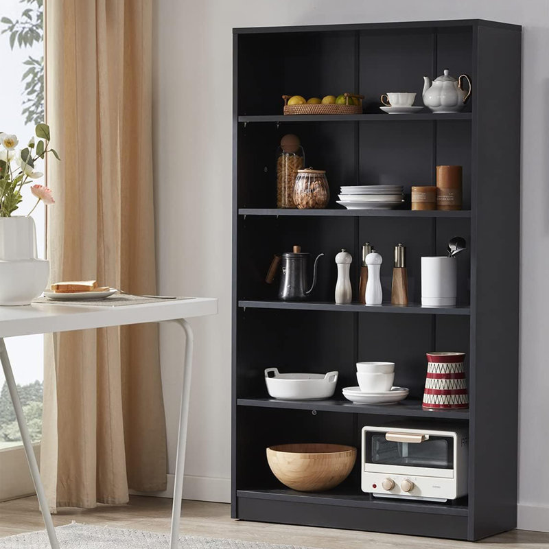 Bibliothèque standard Latitude Run® Gibney, (5 tablettes) H 59,84 po x l 33,07 po x P 11,61 po, Noir