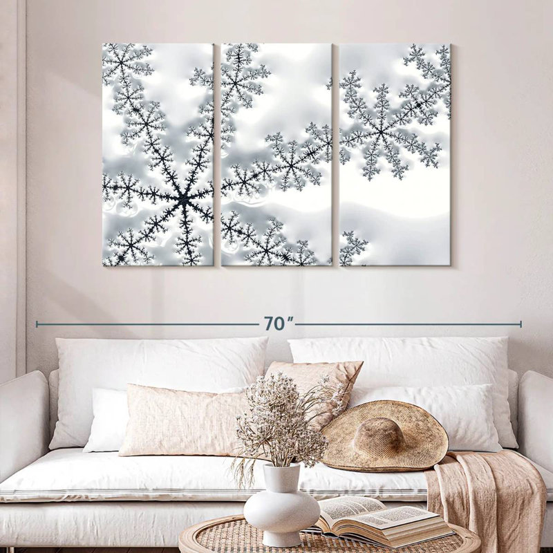 Alvord Snowflake Fractals, 32" H x 50" W