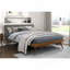 Meuble-lit tapissier gris foncé 1pc-323124670