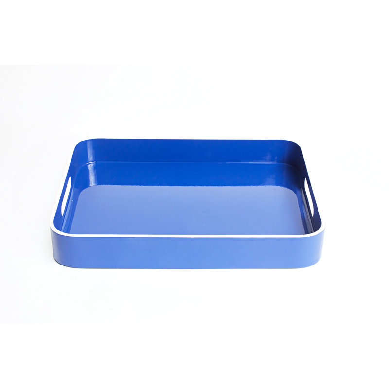 Lacquer Tray - Navy - Medium, 2" H x 16" W x 12" D, Navy