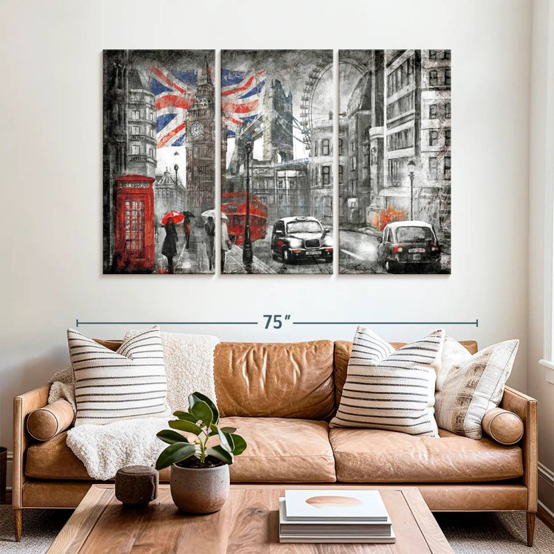 Rorry Rainy London Pop, 42" H x 65" W