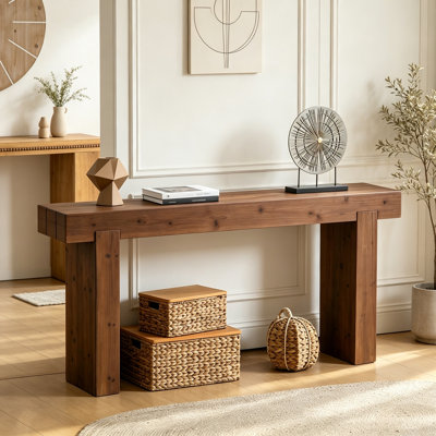 Console en bois avec pieds robustes