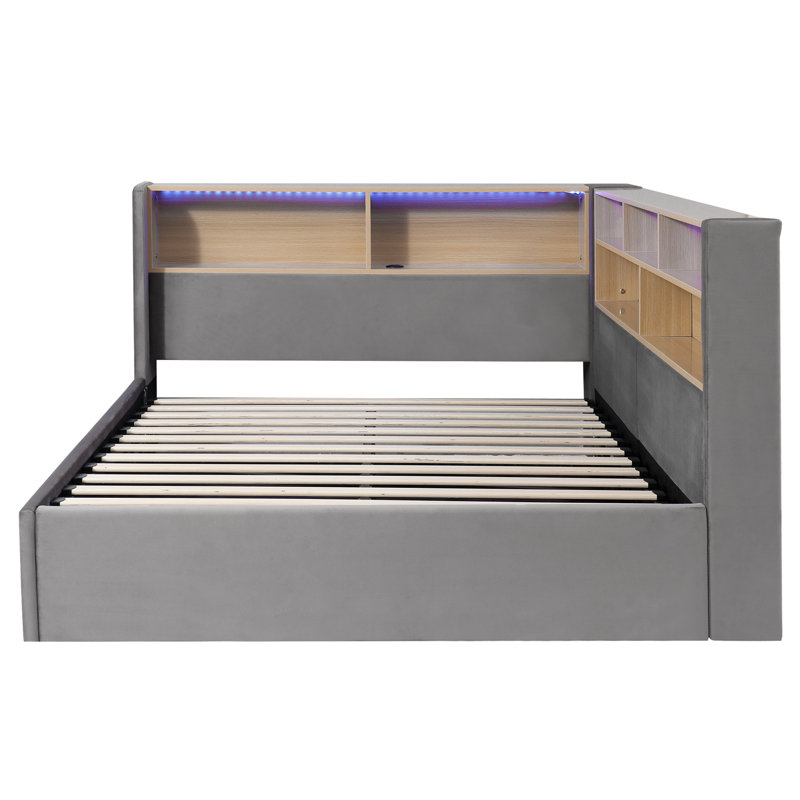 Metal Daybed, Grey, Double
