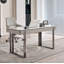 Bureau de direction contemporain avec surface en pierre frittée et structure en métal élégant-292905339