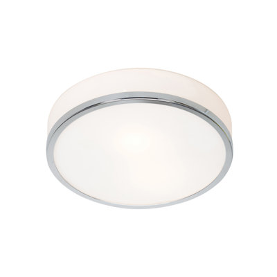 Aero Flush Mount - 10" - Chrome Finish - Replaceable LED - Bulb Included
