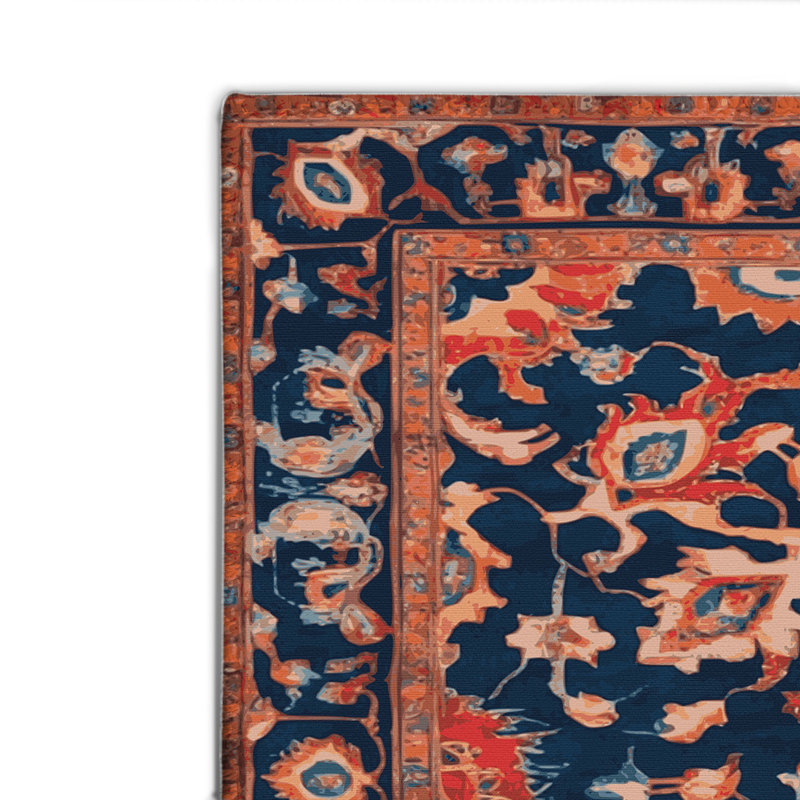Tapis bleu intérieur et extérieur Tabriz, Rectangulaire 8 pi x 10 pi