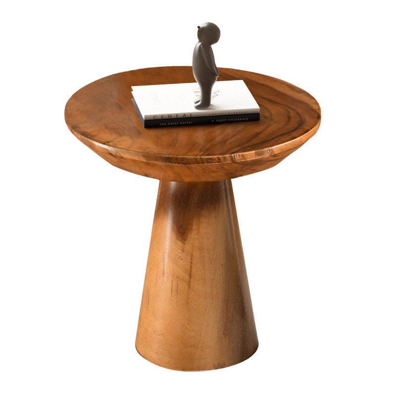 14 Inch Mushroom End Table, 14" H x 14" W x 14" D