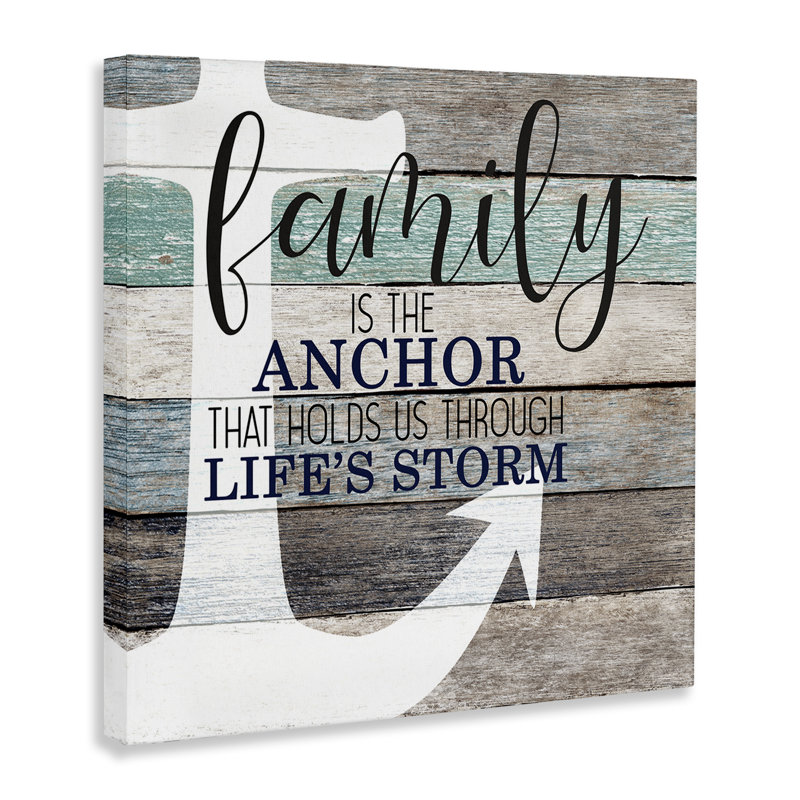 «Family Anchor Through Storm», impression graphique, H 30 po x l 30 po