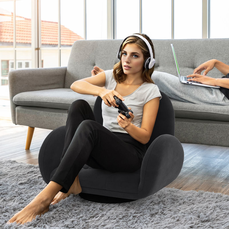 Upholstered Swivel Armchair
