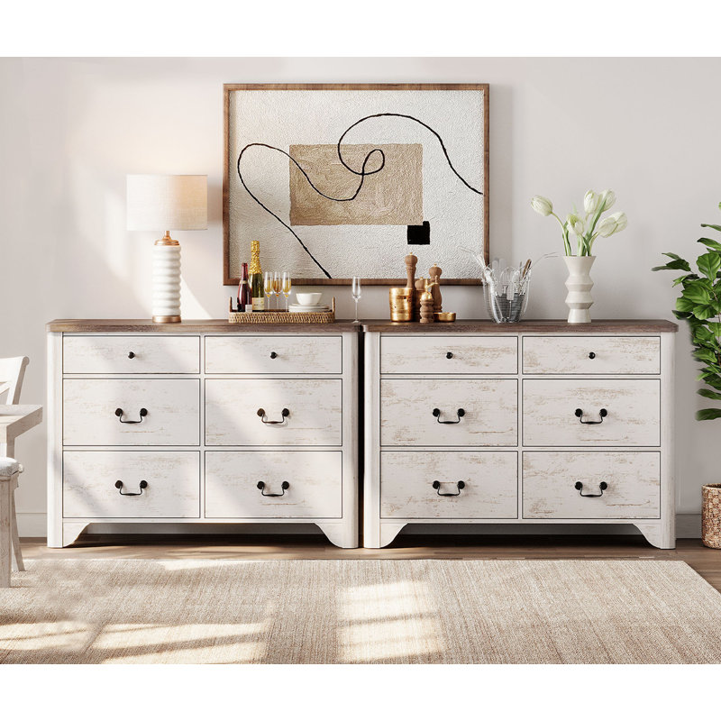Commode en bois Farmhouse, Blanc