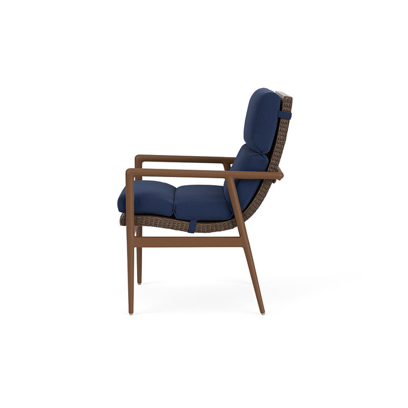 Cascade Outdoor Dining Armchair, Beach Navy, Bark