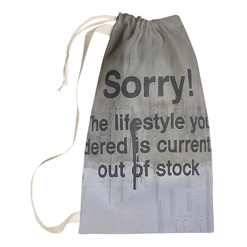 Fabric Laundry Bag with Handles, Large (36" H x 28" W x 1" D)