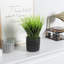 22cm Faux Grass in Cement Pot