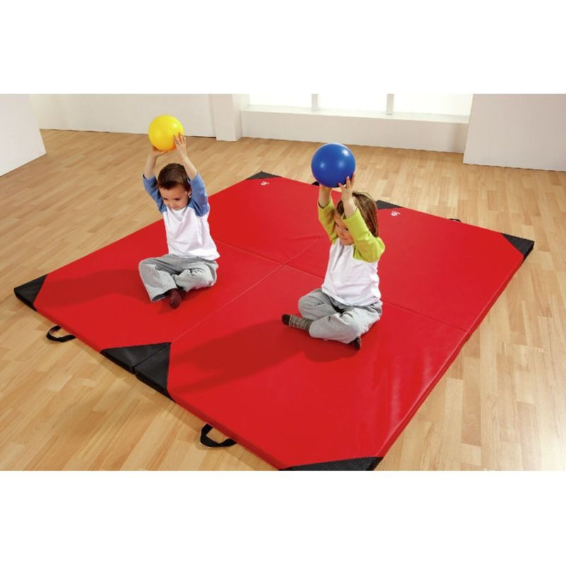 Foldable Tumbling Mat Thickness: 2 po, 3" H x 40" L x 40" W, Blue