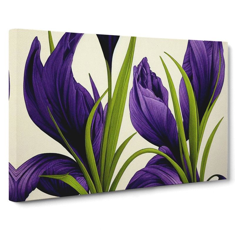 Tremendous Iris Flowers - Wrapped Canvas, 35cm H x 50cm W x 3cm D