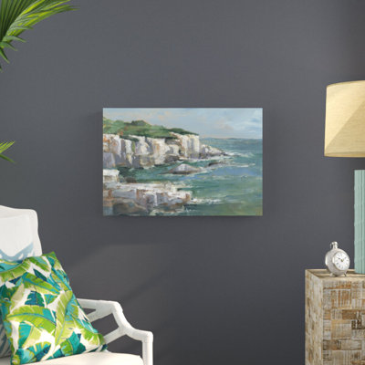 «White Sea Cliff I» par Ethan Harper - reproduction sur toile tendue