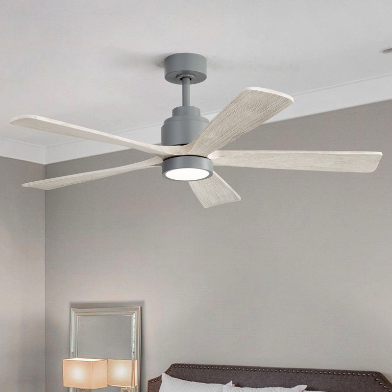 Ventilateur de plafond avec lumière, télécommande silencieuse à 6 vitesses, DEL à intensité variable, pour le salon, la chambre à coucher et autres intérieurs