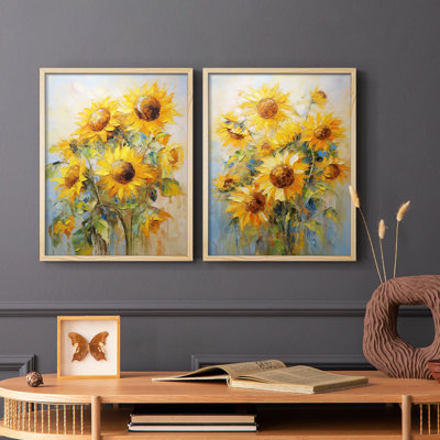 «FLORAL Series CDXLVI», reproduction encadrée de qualité supérieure - prête à être accrochée - aucun clou requis - aucun clou requis