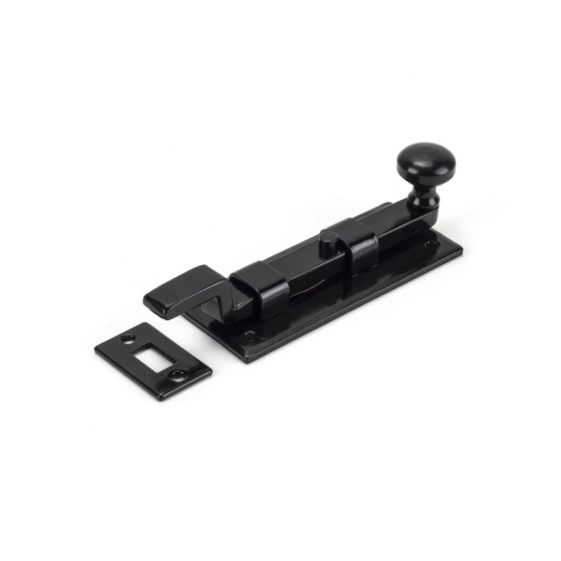 Cranked Knob Bolt, 3.6cm H x 9.1cm W x 2.8cm D, Black