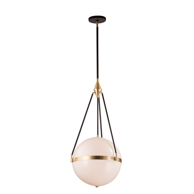 Harmony - Light Unique/Statement Pendant, 82.125" H x 17.5" W x 17.5" D, Opal Class/Matte Black