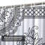 Rideau de douche imperméable à motif de fleurs et de henné avec 12 crochets-126432171