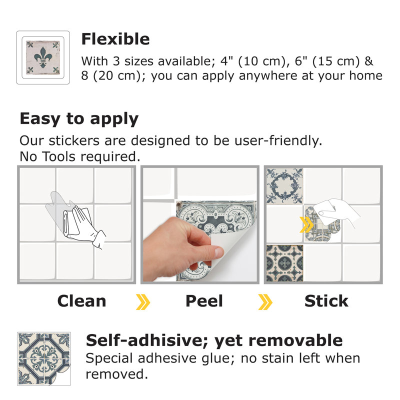 Azulejo Adamsdale Tile Wall Sticker, 1 Pack