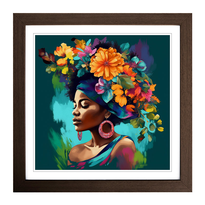 Single Picture Frame Print on Wood, Walnut