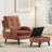 Upholstered Accent Chair And Ottoman, With 6 Level Adjustable Backrest-621201433