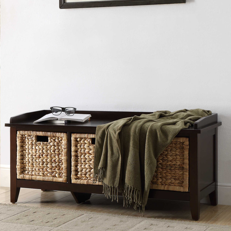 Laverne 3-Drawer Storage Bench, Teal, 19" H x 43" W x 16" D