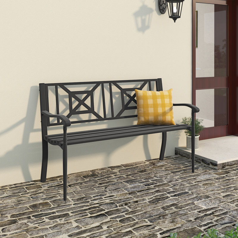 Banc de jardin en acier Huerres