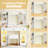 43.2" Vanity Desk with LED Mirror and Lights-879279255