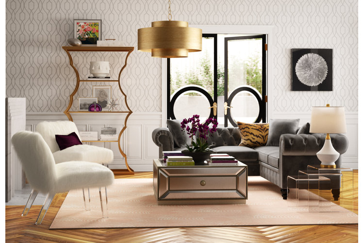 6 Hollywood Regency Living Room Ideas for When You're Feeling Fancy, Hunker