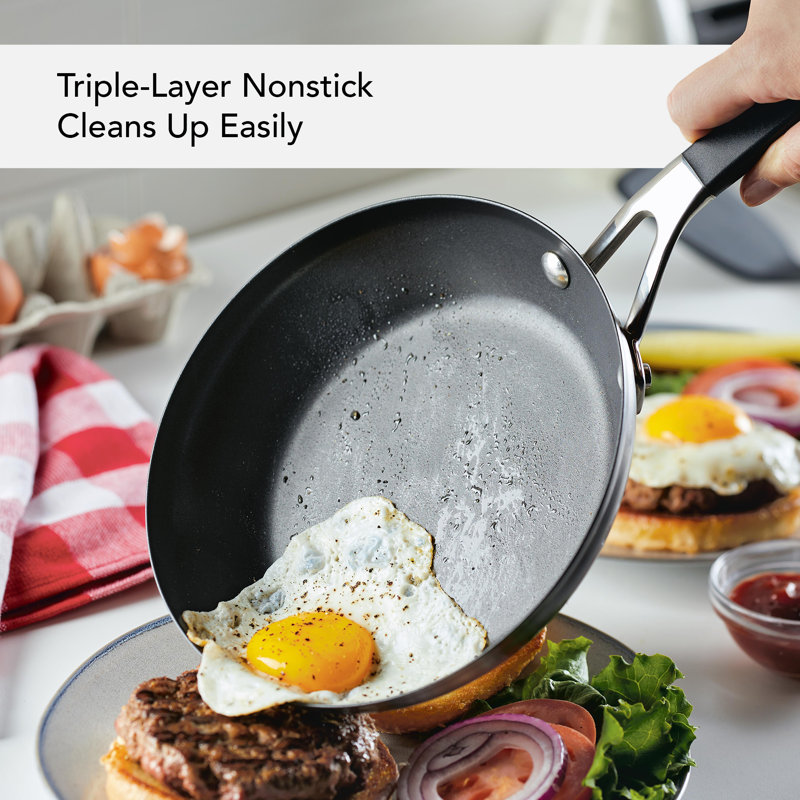 KitchenAid Stainless Steel Nonstick Induction Frying Pans / Skillet Set,  9.5 Inch and 12 Inch