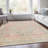 Machine Washable Indoor/Outdoor Xhevrie Pink Rug-1450084829