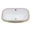 Lavabo de salle de bain encastré rectangulaire en porcelaine vitreuse 22 "x 15" avec trop-plein