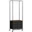 Ultra 63.5cm Rolling Industrial Pipe Clothing Rack