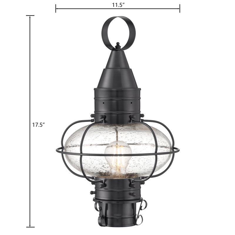 Classic Onion 17.5'' High 1-Light Outdoor Post Light - Gun Metal