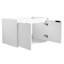 Meuble-lavabo blanc en contreplaqué - 30 po, portes pour salle de bain compacte, rangement inférieur au mur, salle de bain confortable