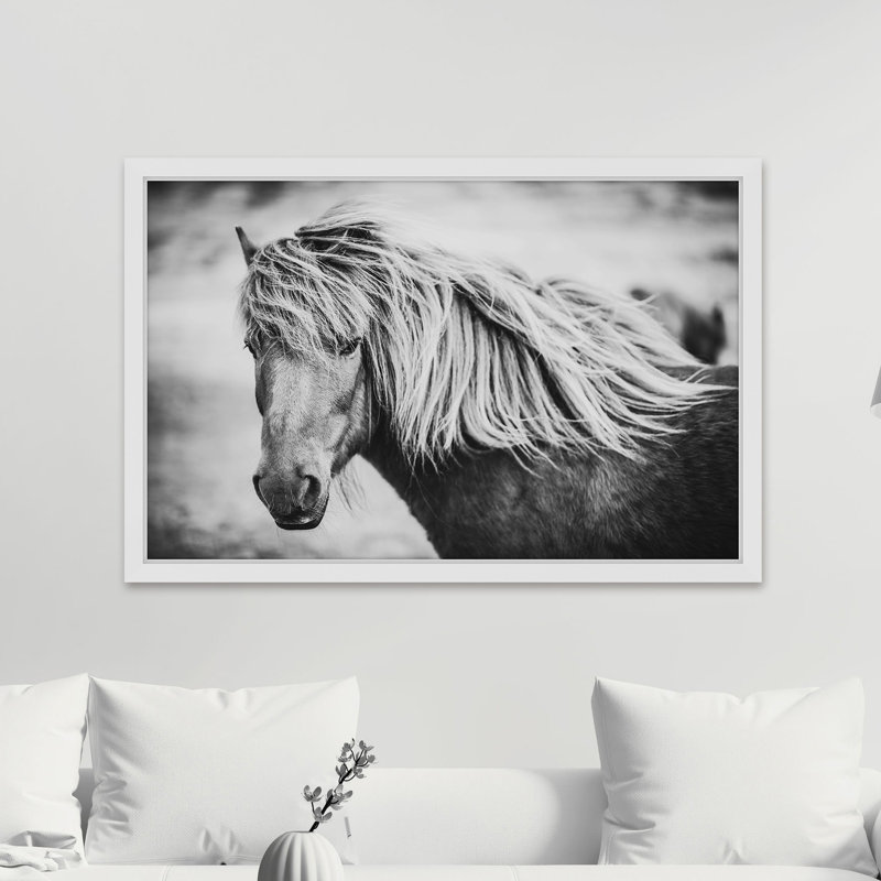 Single Picture Frame Painting, 61cm H x 91cm W, White