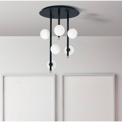 Pineda Glass Semi Flush Mount