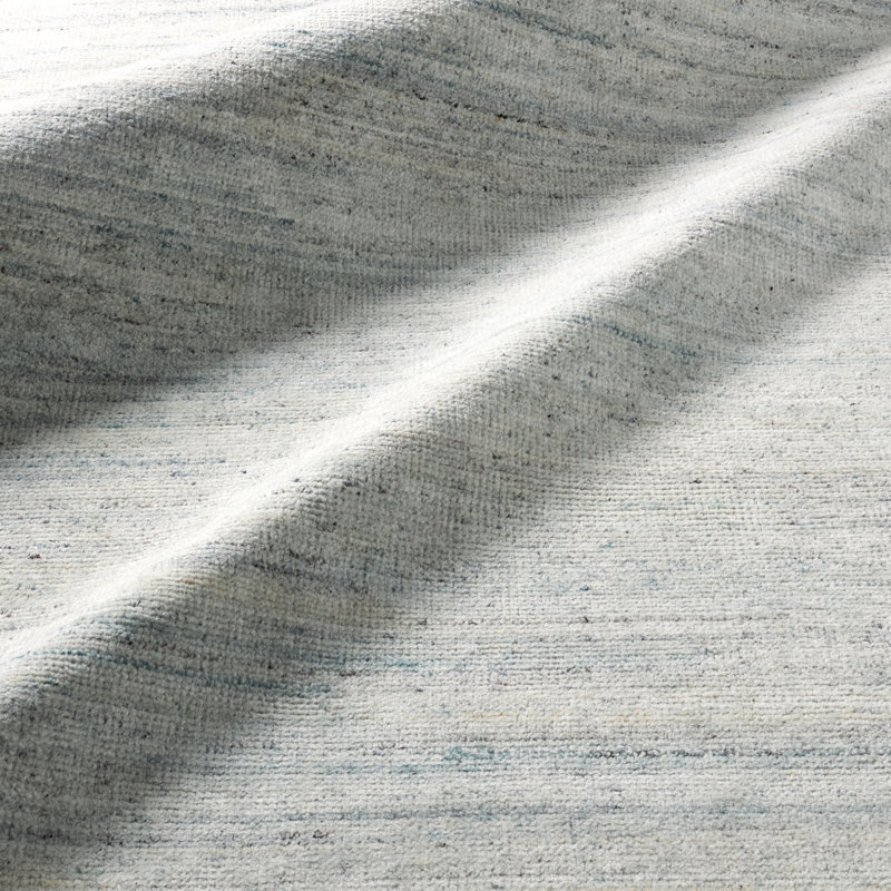 Jaipur Living Origin SAG02 Handknotted Solid Light Blue and Light Gray Area Rug (12'x15'), Rectangle 8'6" x 11'6"