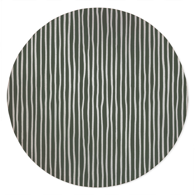 Ribbon Play Non-Slip Outdoor Rug, Round 5'