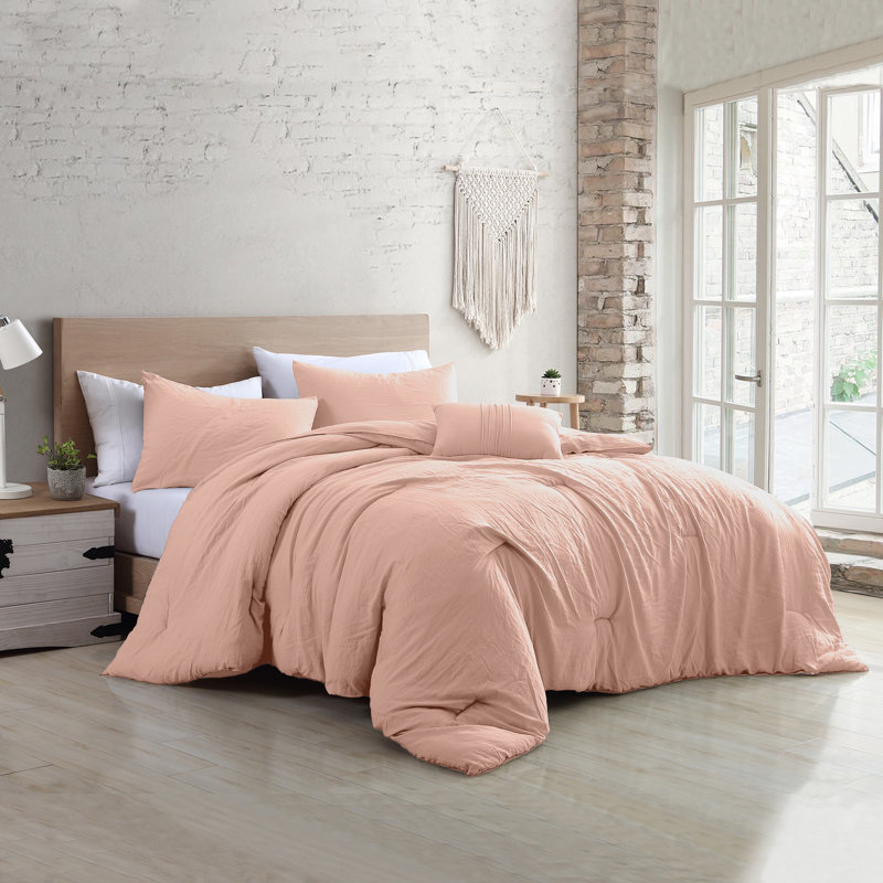 Peony Silver Full Down Alternative Microfiber Comforter Set