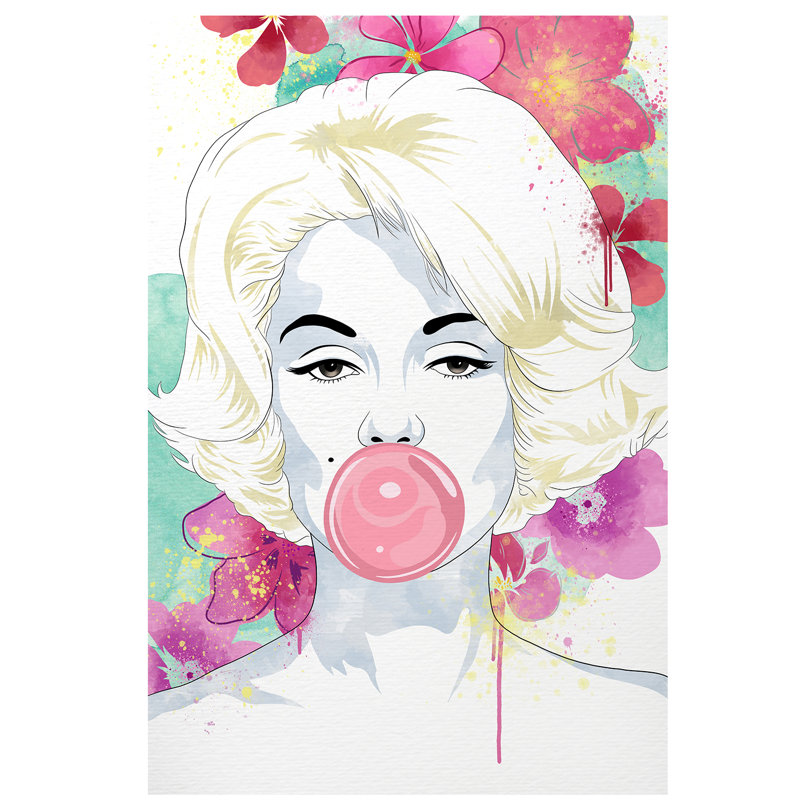 Norma Jeane Flower Color Pop - Wrapped Canvas Print, 101.6 cm H x 66.04 cm W x 1.91 cm D