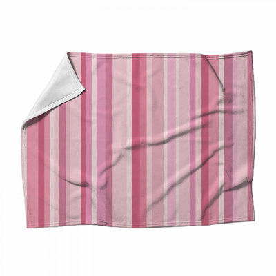 Stripes Fleece Throw Blanket - Pattern Throws for Sofas or Beds