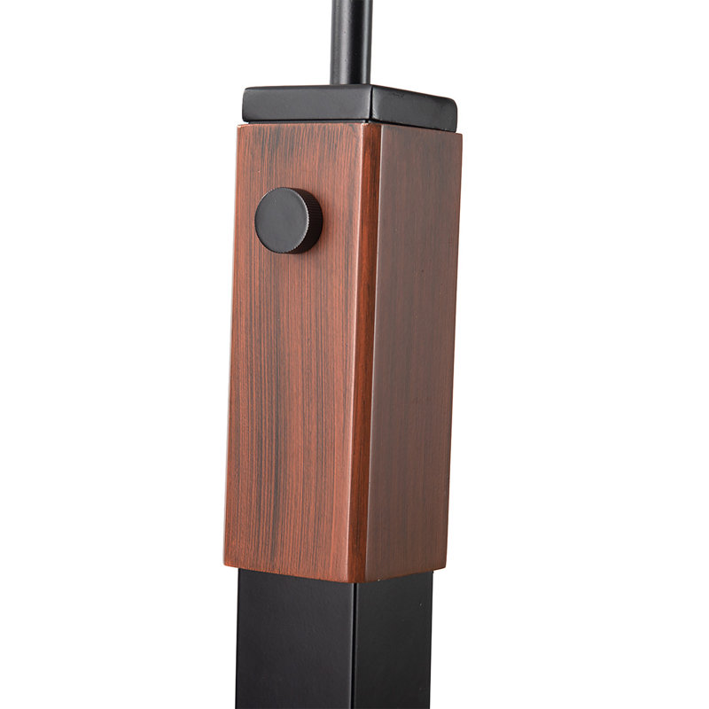 Gunmetal Arc Floor Lamp with Amber Mica Shades and Smart Control, 3-Light