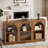 63-Inch Long Farmhouse Wooden Rectangular Entryway Console 3 Tier Storage Sofa Table Behind Couch-323116227