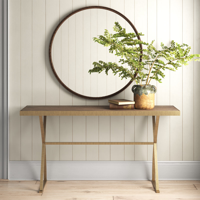 Bernville 62'' Brown Pine Wood Console Table